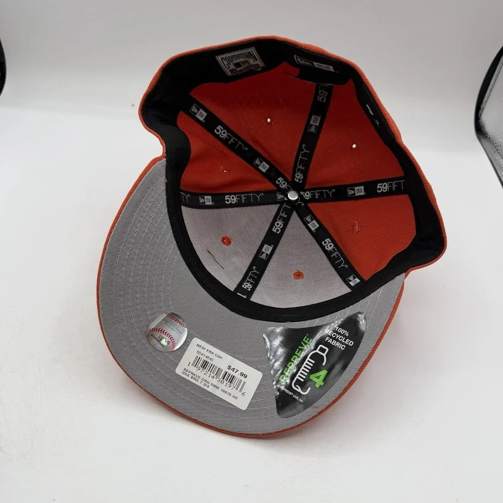 New Era 59Fifty Arizona Diamondbacks Hat Cap 7 3/4 Orange Low Profile Fitted MLB